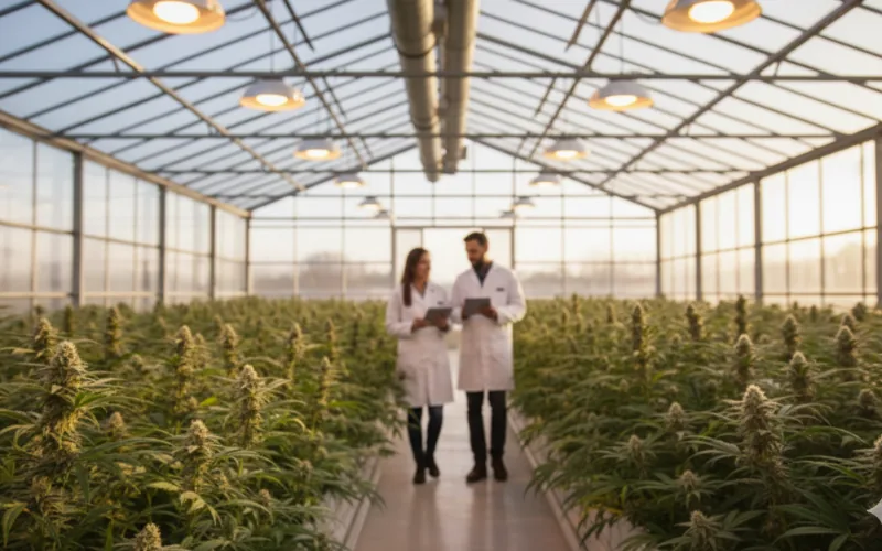 Contrôle d'une culture de chanvre CBD en serre